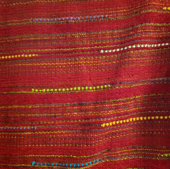 Coldwater Creek Art To Wear Red Lined Patchwork Tapestry Jacket XL - Picture 6 of 6